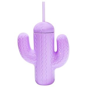 NWT Pink Sky Cactus Cup with Straw
